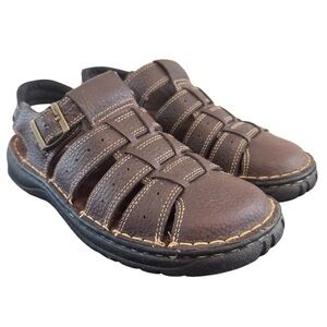 Earth Shoe Simon V Men’s Shoes Sandals Brown Leather size 9